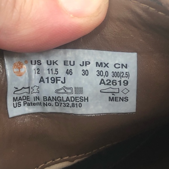 Timberlands men’s brown leather lace‎ ups size 12 - Picture 9 of 9